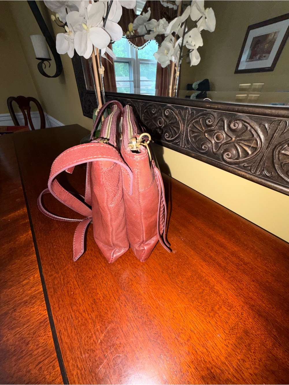 Lucky Brand Cognac Brown Leather Crossbody - Picture 7 of 9